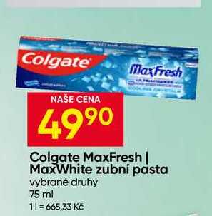 Colgate MaxWhite zubní pasta vybrané druhy 75 ml 