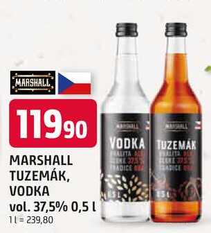 MARSHALL TUZEMÁK, VODKA vol. 37,5% 0,5l