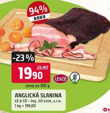 ANGLICKÁ SLANINA 100g