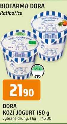 DORA BIO KOZÍ JOGURT 150 g