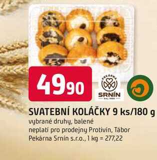 SRNÍN SVATEBNÍ KOLÁČKY 9 ks/180 g