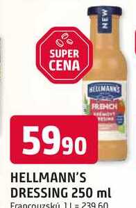 HELLMANN'S DRESSING 250 ml 