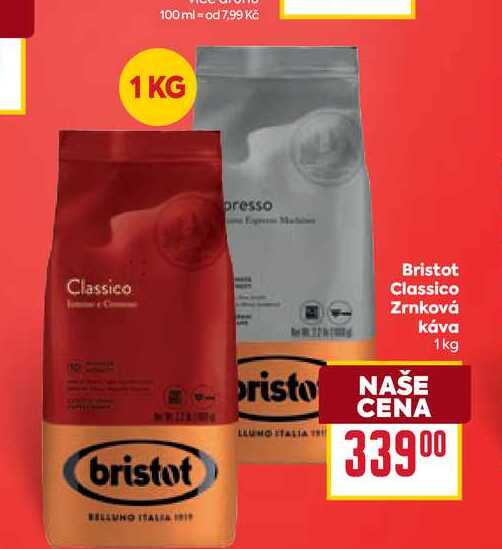 Bristot Classico Zrnková Κάνα 1kg