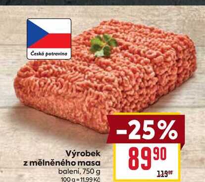 Výrobek z mělněného masa balení, 750 g