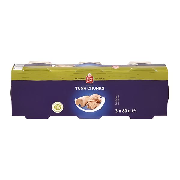 Fine Life Tuňák kousky v olivovém oleji 3 x 80 g