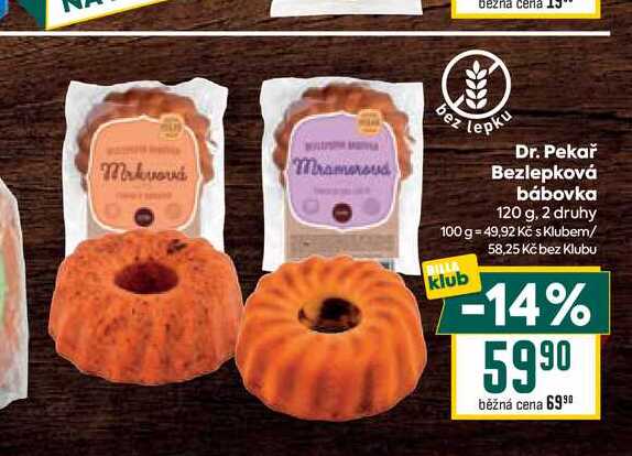 Dr. Pekař Bezlepková bábovka 120 g