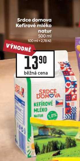 Srdce domova Kefírové mléko natur 500 ml