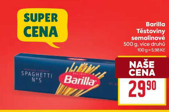 Barilla Těstoviny semolinové 500 g 