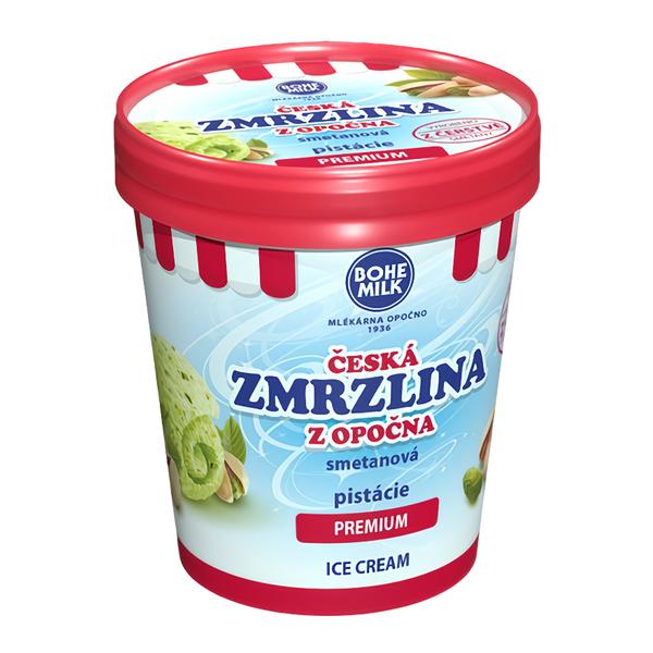 Bohemilk Premium Česká zmrzlina z Opočna Pistácie