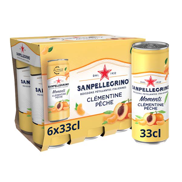 San Pellegrino Perlivý nápoj Klementinka&Broskev, 6x330ml