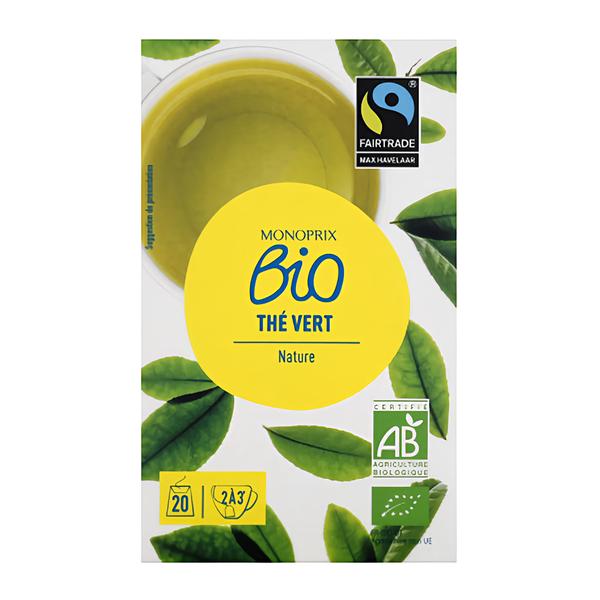 Monoprix Biologique BIO Zelený Čaj, 20 sáčků