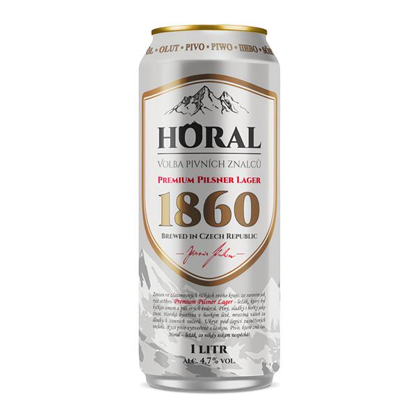 Horal Světlý ležák, plech