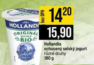 Hollandia ochucený selský jogurt různé druhy 180 g