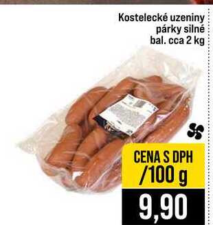 Kostelecké uzeniny párky silné bal. cca 2 kg 100g