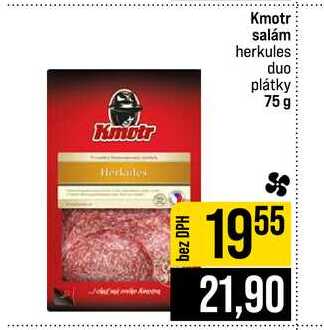 Kmotr salám herkules duo plátky 75 g 1