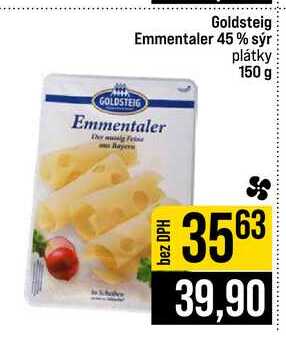 Goldsteig Emmentaler 45% sýr plátky 150 g