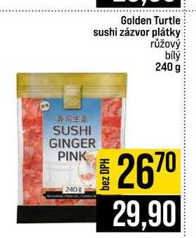 Golden Turtle sushi zázvor plátky růžový bílý 240 g 