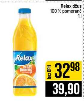 Relax džus 100% pomeranč 1l