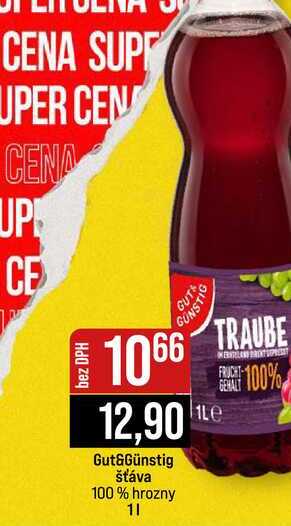 Gut&Günstig šťáva 100% hrozny 1l