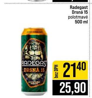 Radegast Drsná 15 polotmavé 500 ml