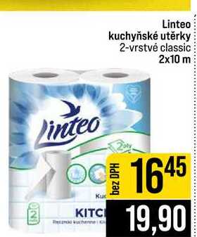 Linteo kuchyňské utěrky 2-vrstvé classic 2x10 m 