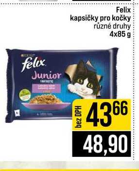 Felix kapsičky pro kočky různé druhy 4x85 g
