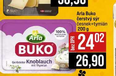 Arla Buko čerstvý sýr česnek+tymián 200 g