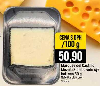 Marqués del Castillo Mezcla Semicurado sýr bal. cca 80 g 100g