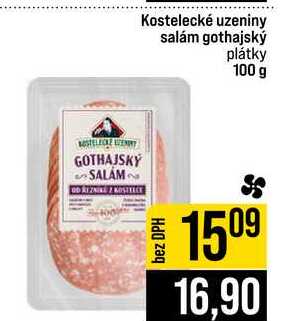 Kostelecké uzeniny salám gothajský plátky 100 g