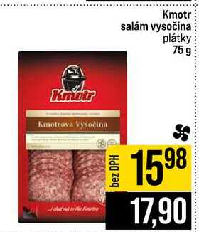 Kmotr salám vysočina plátky 75g