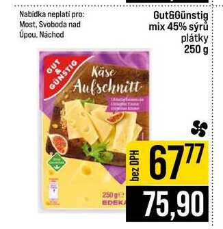 Gut&Günstig mix 45% sýrů plátky 250 g 