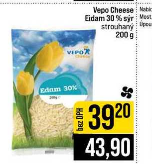 Vepo Cheese Eidam 30% sýr strouhaný 200 g