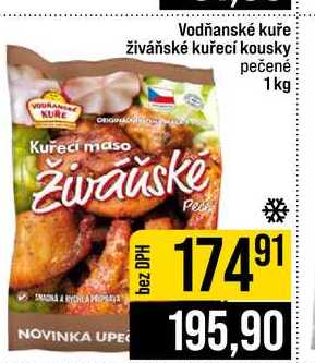 Vodňanské kuře živáňské kuřecí kousky pečené 1kg