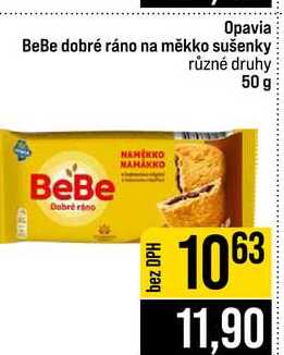 Opavia BeBe dobré ráno na měkko sušenky různé druhy 50 g