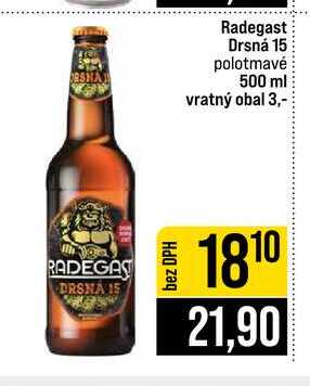 Radegast Drsná 15 polotmavé 500 ml