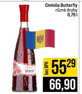 Cimislia Butterfly různé druhy 0,75l