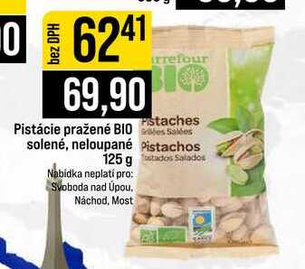 Pistácie pražené solené, neloupané 125g 