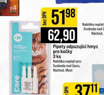 Pipety odpuzující hmyz pro kočky 3 ks