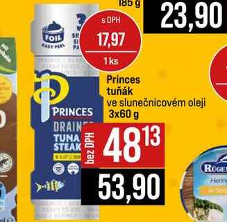 Princes tuňák ve slunečnicovém oleji 3x60 g 