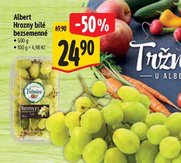 Albert Hrozny bílé bezsemenné 500 g