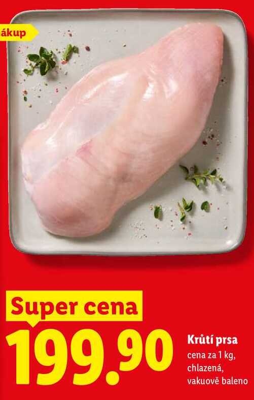 Krůtí prsa, cena za 1 kg