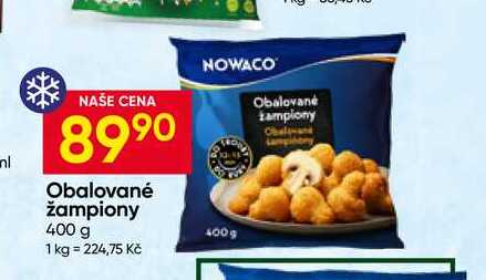 NOWACO Obalované žampiony 400 g