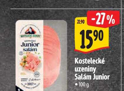 Kostelecké uzeniny Salám Junior 100 g