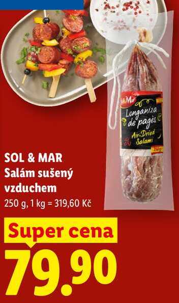 SOL & MAR Salám sušený vzduchem, 250 g