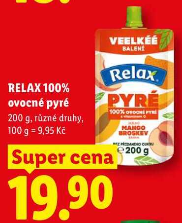 RELAX 100% ovocné pyré, 200 g