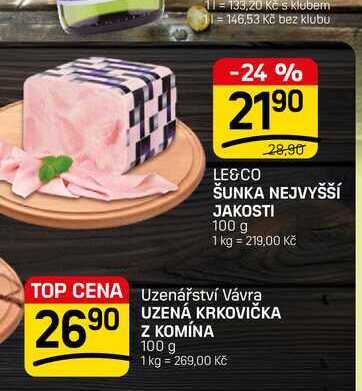 ŠUNKA NEJVYŠŠÍ JAKOSTI 100 g