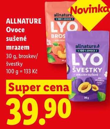 ALLNATURE Ovoce sušené mrazem, 30 g