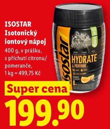 ISOSTAR Isotonický iontový nápoj, 400 g