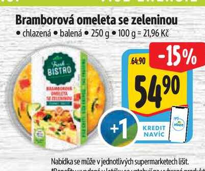 Bramborová omeleta se zeleninou 250 g