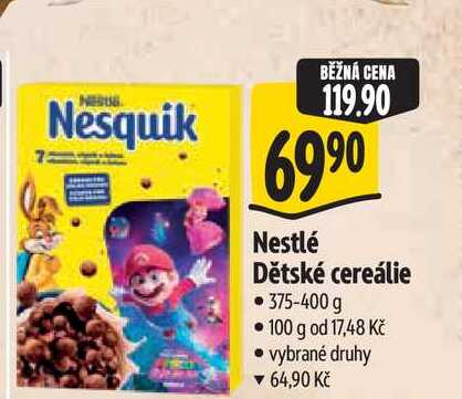 Nestlé Dětské cereálie 375-400 g